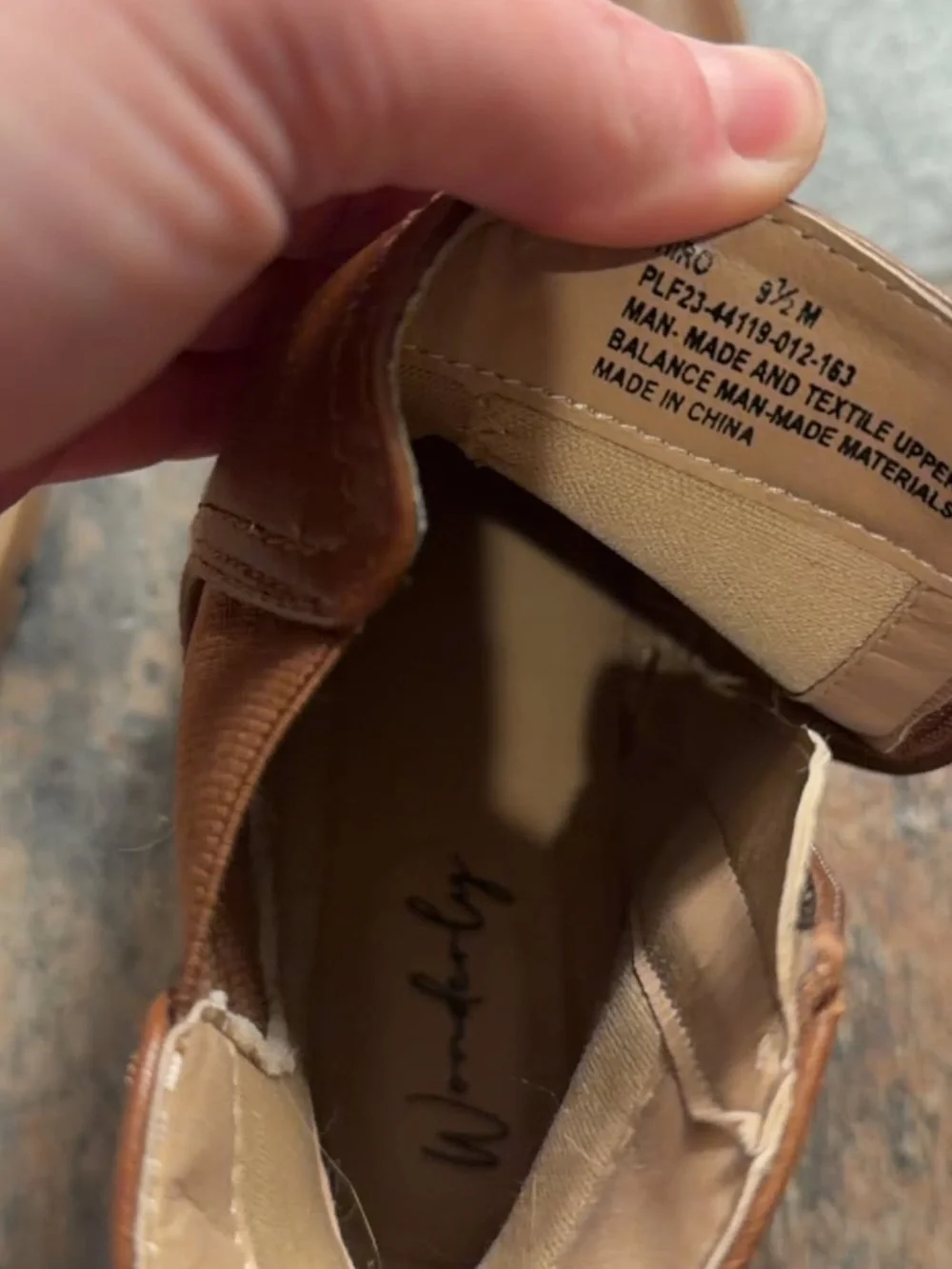 Wonderly Cognac Leather Ankle Booties with Side Zip